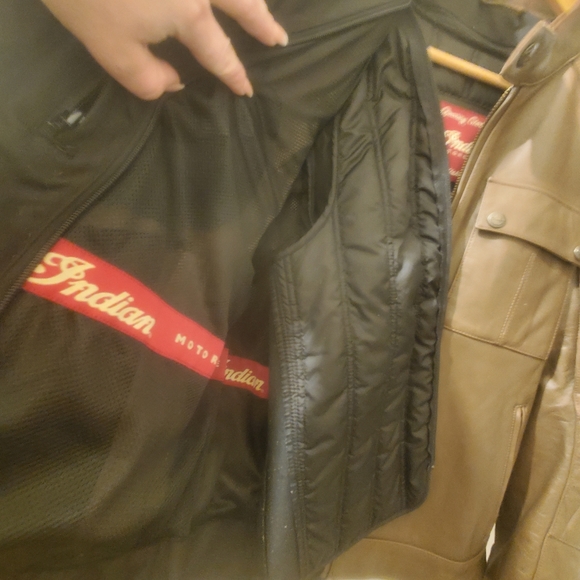 INDIAN MOTORCYCLE BROWN LEATHER GATEWAY JACKET - Picture 8 of 15